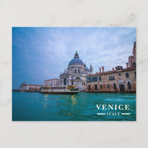 Cartão Postal De Festividades Santa Maria della Salute Grande Canal Veneza Crepú