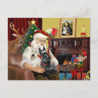 Santa's 2 Scottish Terriers