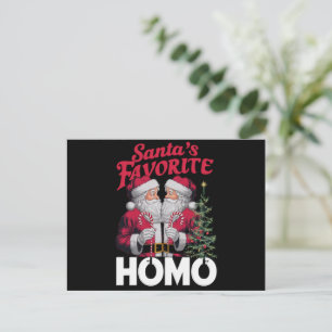 Cartão Postal De Festividades Santas Favoritas Homo Gay Natal do Orgulho LGBTQ