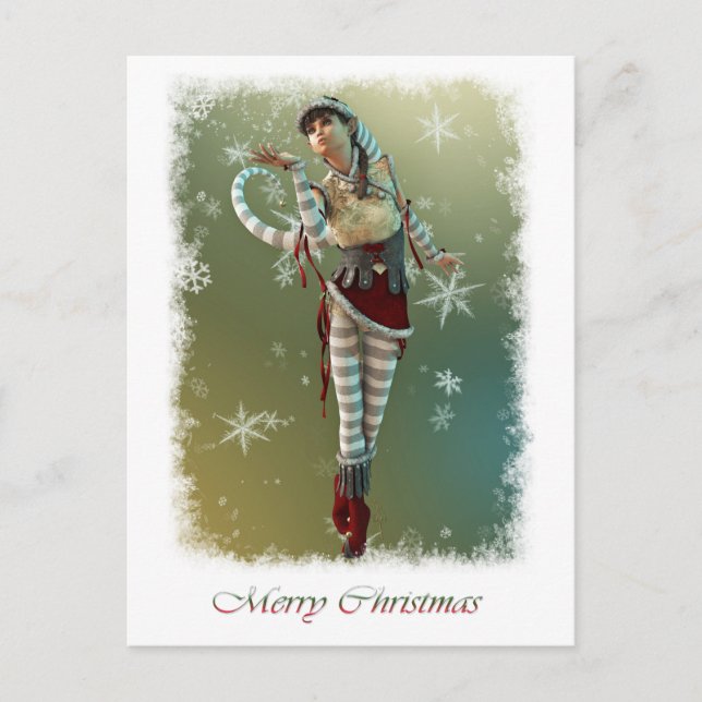 Cartão Postal De Festividades Santas Little Helper Elsie (Frente)