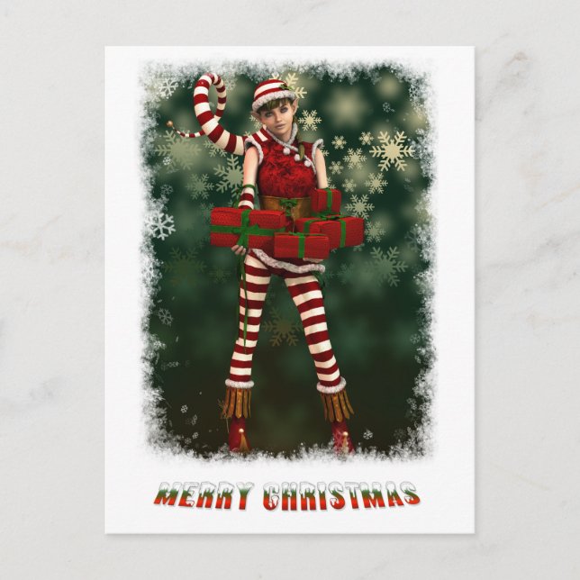 Cartão Postal De Festividades Santas Little Helper Sophie (Frente)