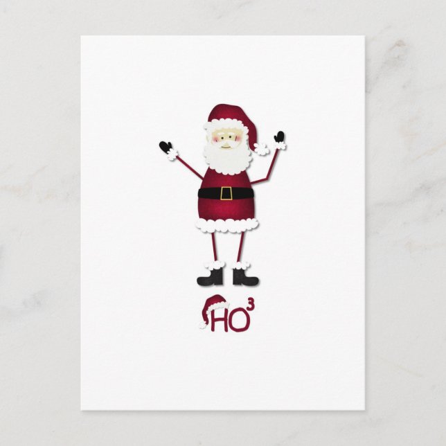 Cartão Postal De Festividades Santa's Math (Frente)