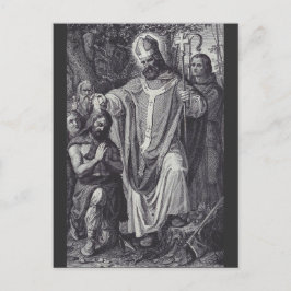 Cartão Postal De Festividades Santo Boniface Inglês Benedictine monge