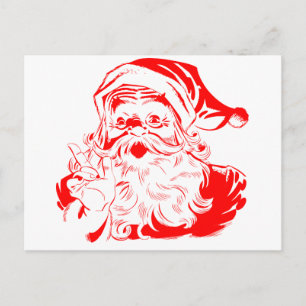 Cartão Postal De Festividades Santo feito sob encomenda vermelho e branco