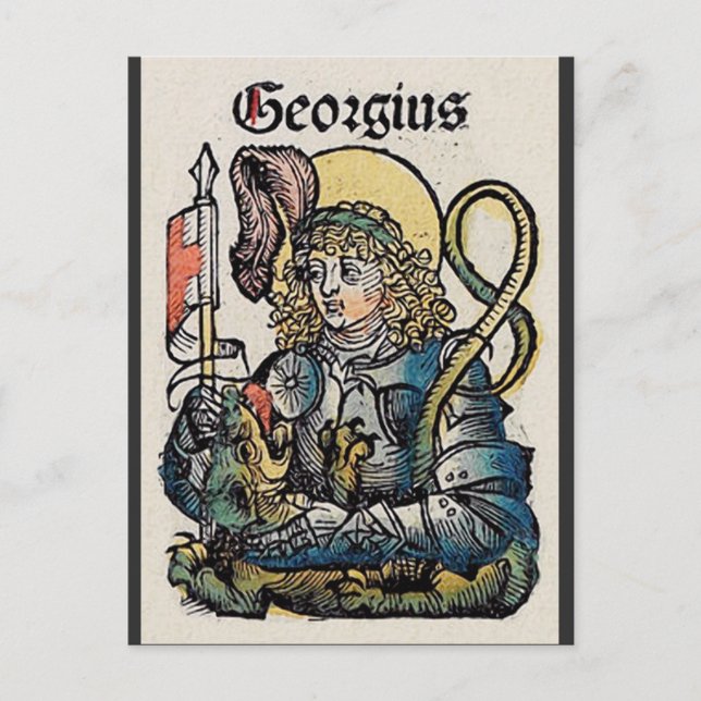 Cartão Postal De Festividades Santo George Patron, Inglaterra (Frente)