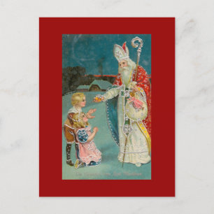Cartão Postal De Festividades santo natal vintage Nicholas