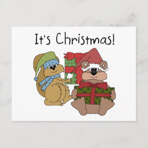 Cartão Postal De Festividades São Camisetas de Natal e presentes