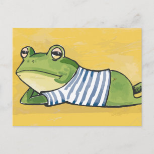 Cartão Postal De Festividades Sapo de repouso