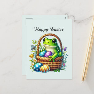 Cartão Postal De Festividades Sapo felz pascoa