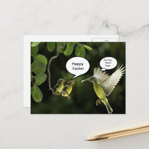 Cartão Postal De Festividades Saudação da Páscoa de Hummingbird