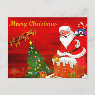 Cartão Postal De Festividades Saudação de Natal