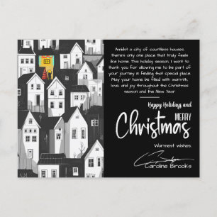 Cartão Postal De Festividades Saudação de Natal Realtor, Um Lugar Que Chamamos d