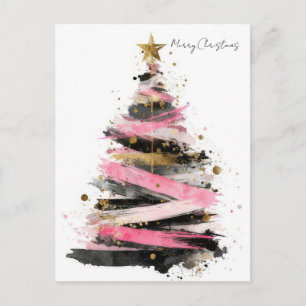 Cartão Postal De Festividades Saudação Festiva de Árvore de Natal