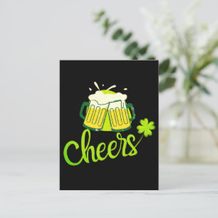 Cartão Postal De Festividades Saudações com Shamrock - Dia de São Patrício