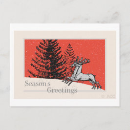 Cartão Postal De Festividades Saudações da Estação