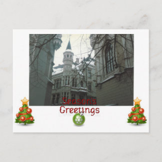 Cartão Postal De Festividades Saudações da Estação