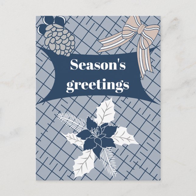 Cartão Postal De Festividades Saudações da Estação (Frente)