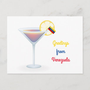 Cartão Postal De Festividades Saudações Da Venezuela