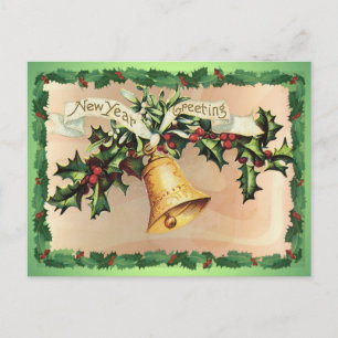 Cartão Postal De Festividades SAUDAÇÕES DE ANO NOVO & AÇE by SHARON SHARPE