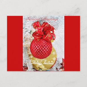 Cartão Postal De Festividades Saudações de Fim de Ano,Natal Feliz_