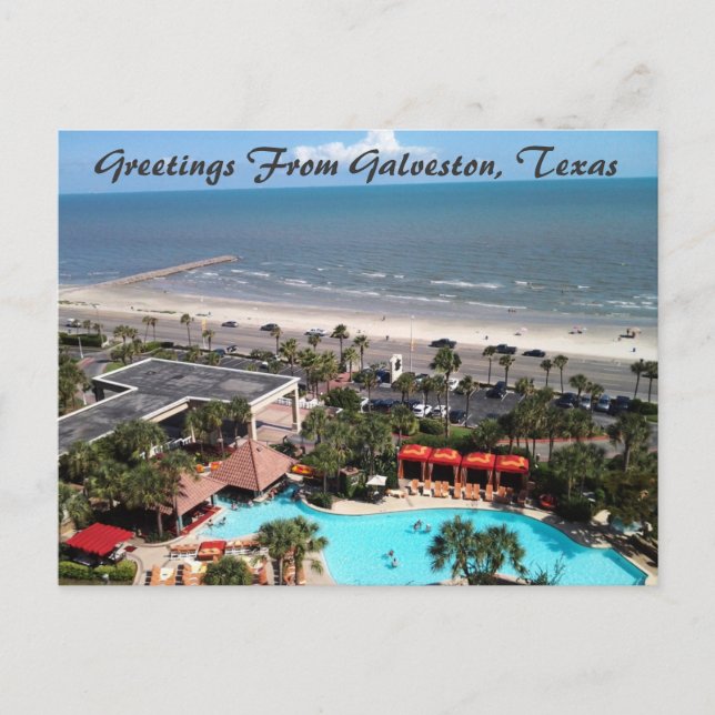 Cartão Postal De Festividades Saudações De Galveston, Texas Postcard (Frente)
