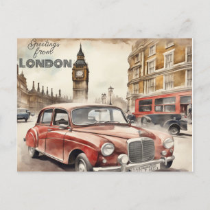Cartão Postal De Festividades Saudações de Londres