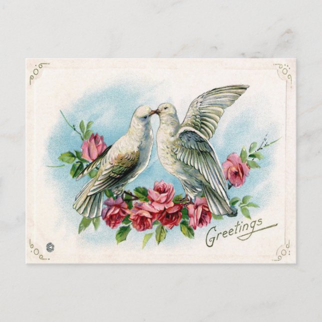 Cartão Postal De Festividades Saudações de namorados (Frente)