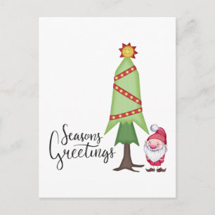 Cartão Postal De Festividades Saudações de Natal Gnome