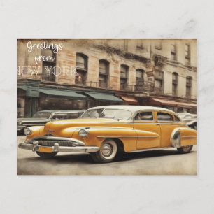 Cartão Postal De Festividades Saudações de Nova Iorque
