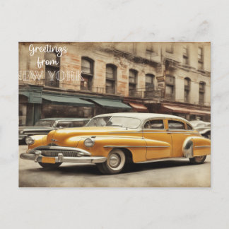 Cartão Postal De Festividades Saudações de Nova Iorque