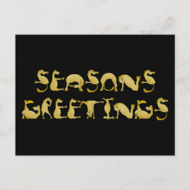 Cartão Postal De Festividades Saudações de temporada flexi pony