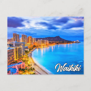 Cartão Postal De Festividades Saudações De Waikiki, Havaí, EUA