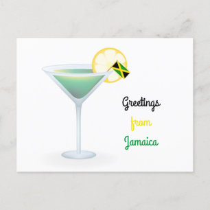 Cartão Postal De Festividades Saudações Do Cartão De Férias Cocktail Jamaica