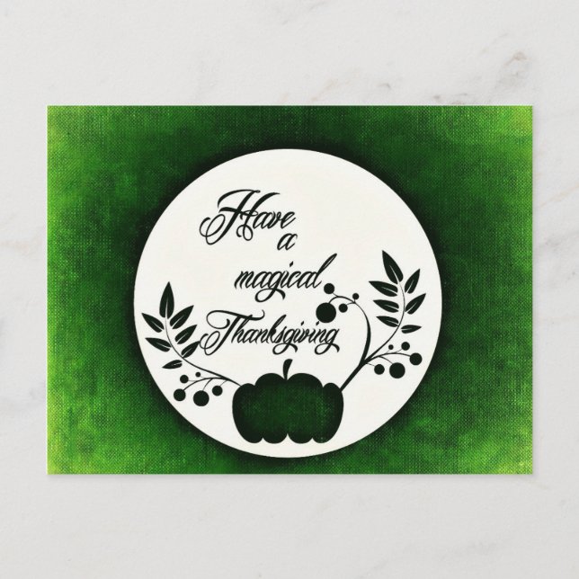 Cartão Postal De Festividades Saudações do Dia de Ação de Graças (Frente)