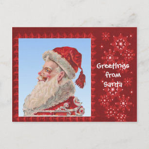 Cartão Postal De Festividades Saudações dos Papais noeis