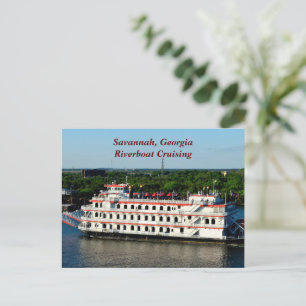 Cartão Postal De Festividades Savannah, Georgia Riverboat