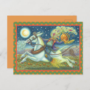 CARTÃO POSTAL DE FESTIVIDADES SCARECRONA DE HORSEMÃ INOXIDÁVEL