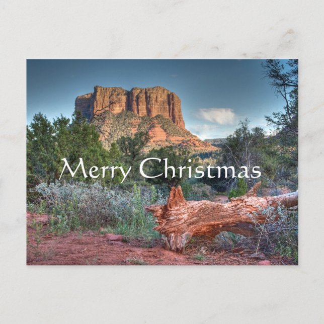 Cartão Postal De Festividades Scenic Sedona, Merry Christmas (Frente)