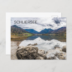 Cartão Postal De Festividades Schliersee Bavaria Lake Alemanha Panorama Souvenir