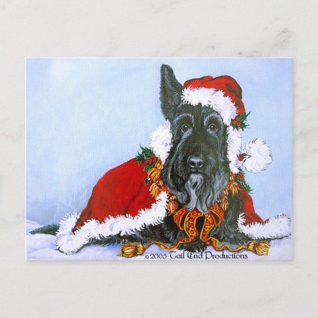 Cartão Postal De Festividades Scottie Claus (Frente)