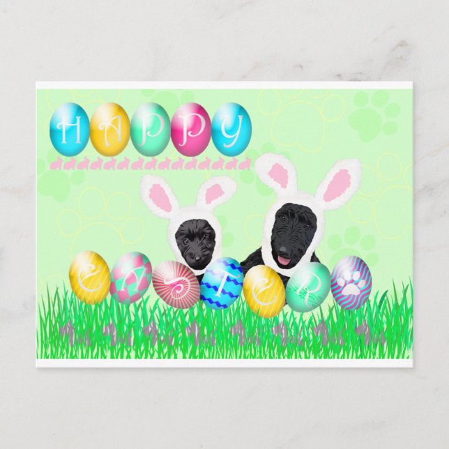 Cartão Postal De Festividades Scottie Páscoa (Frente)