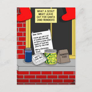 Cartão Postal De Festividades Scout Santa Treat