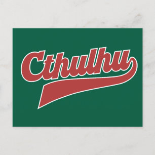 Cartão Postal De Festividades Script da Liga Cthulhu - Letra Vintage Eldritch