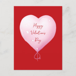 Cartão Postal De Festividades script rosa-do-coração dia de os namorados feliz