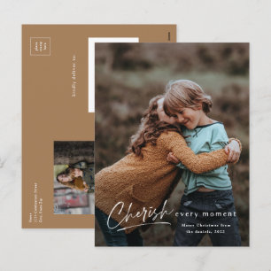 Cartão Postal De Festividades Script Simples Apreciem Cada Momento Foto Natal