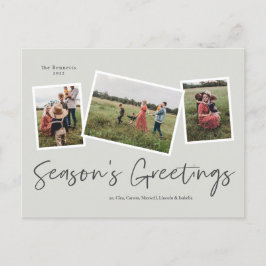Cartão Postal De Festividades Script Simples Felicitações de Fim de Ano 3 Foto