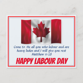 Cartão Postal De Festividades Scriptagem HAPPY LABOR DAY Sinalizador Canadá Pers