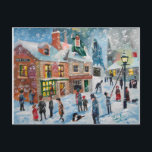Cartão Postal De Festividades Scrooge A Christmas Carol winter snow scene ghosts<br><div class="desc"></div>