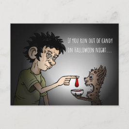 Cartão Postal De Festividades Se você ficar sem doce cartão de Dia das Bruxas