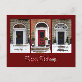 Cartão Postal De Festividades Seasonal Georgian Doors Postcard